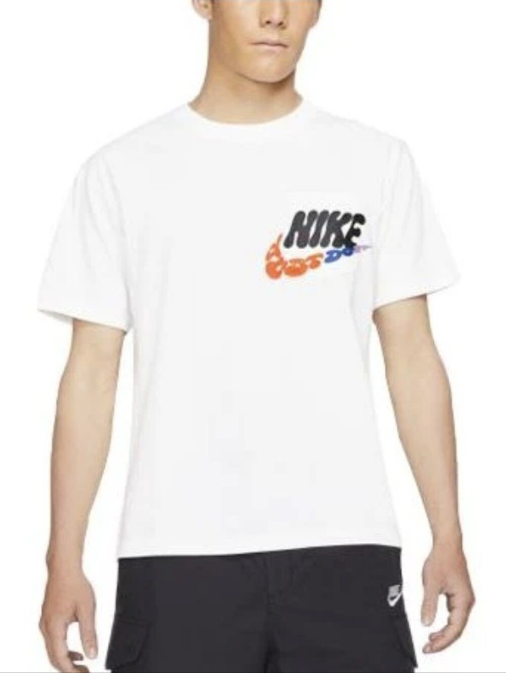 Nike Men's White‎ Power Pocket Graffiti Sport T-shirt Medium